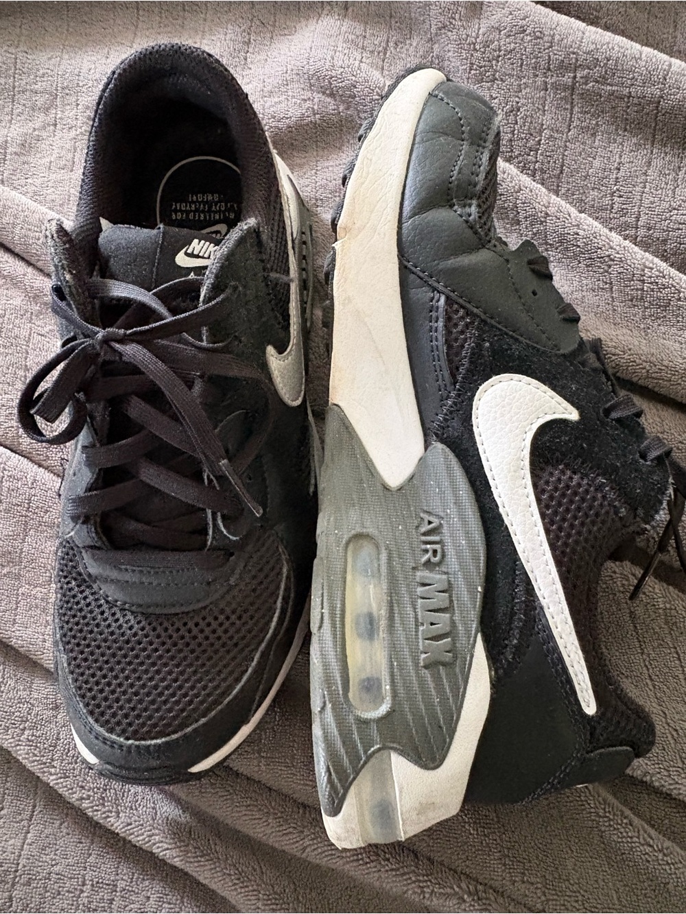 Women’s Nike Black and White Air Max Running Sneakers